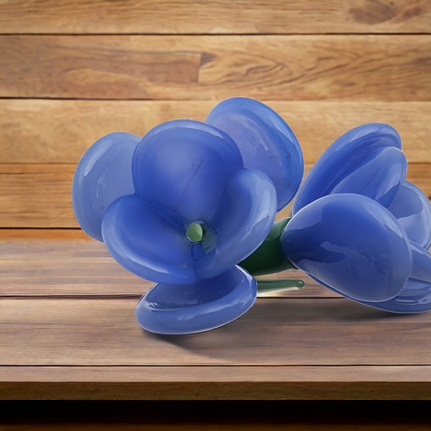 Blue Tulip Double Bowl