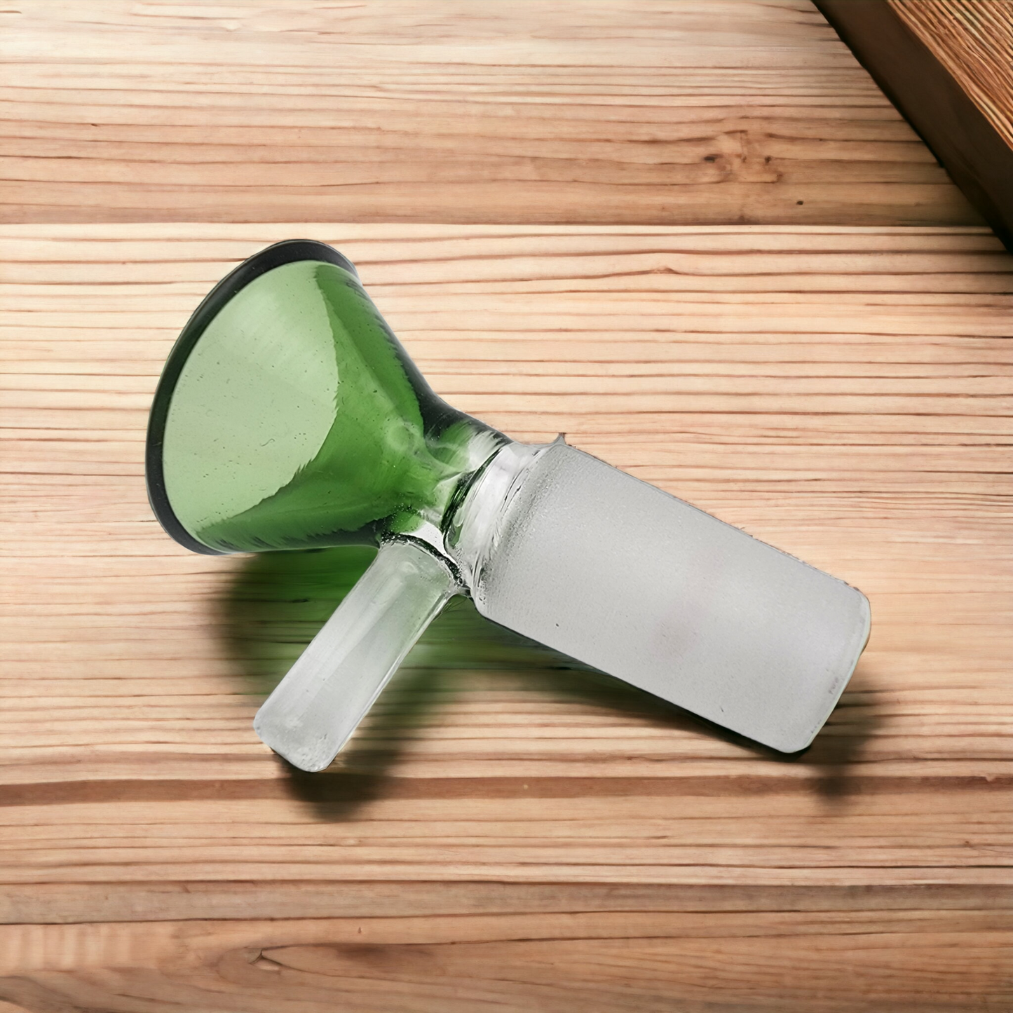 Colored Funnel Bowl with Stem Handle