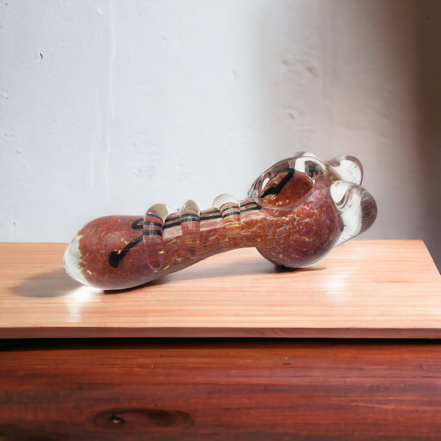 Color Changing Frit Glass Spoon Style Pipe