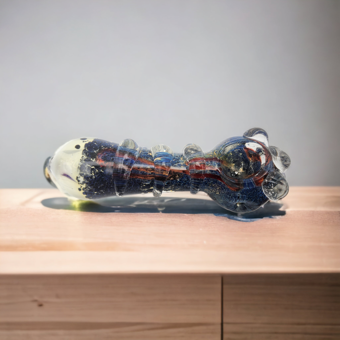 Color Changing Frit Glass Spoon Style Pipe