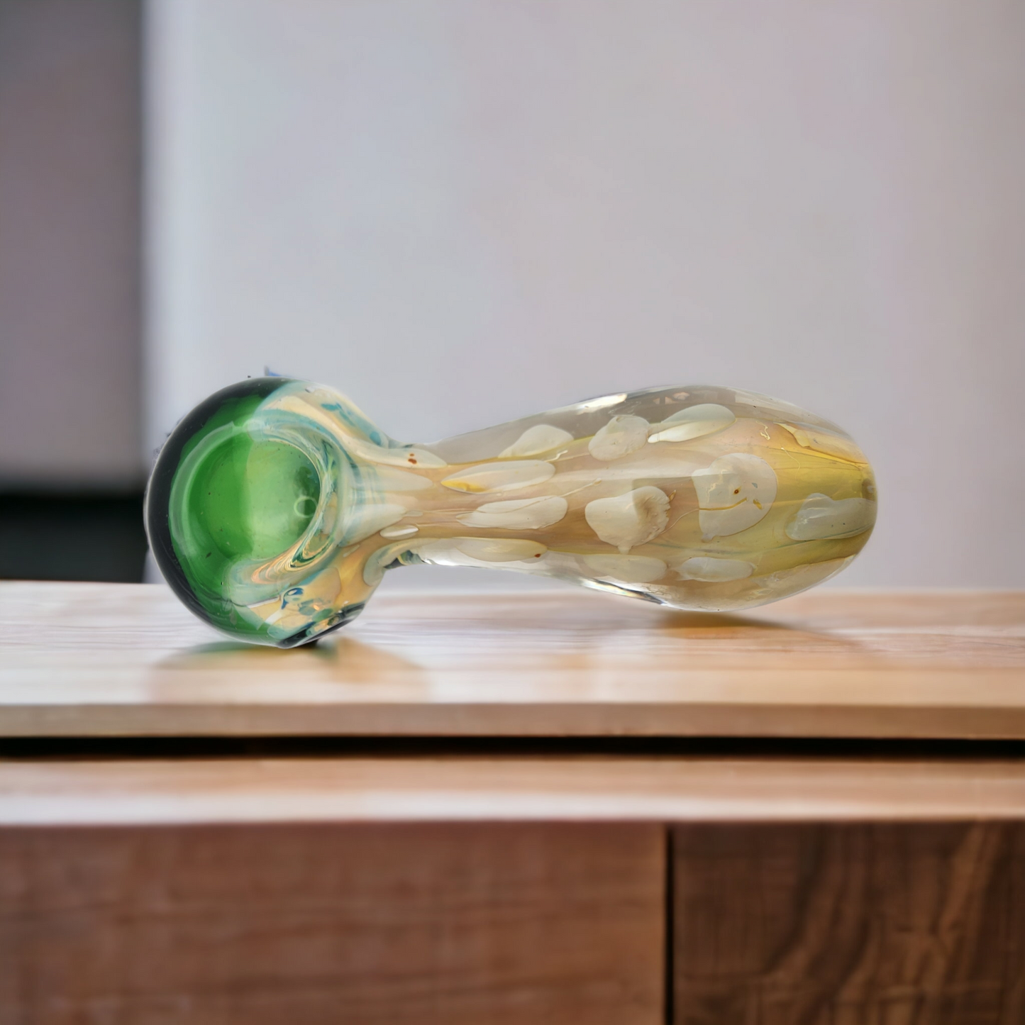 Color Changing Gold Fumed Spoon Style Pipe