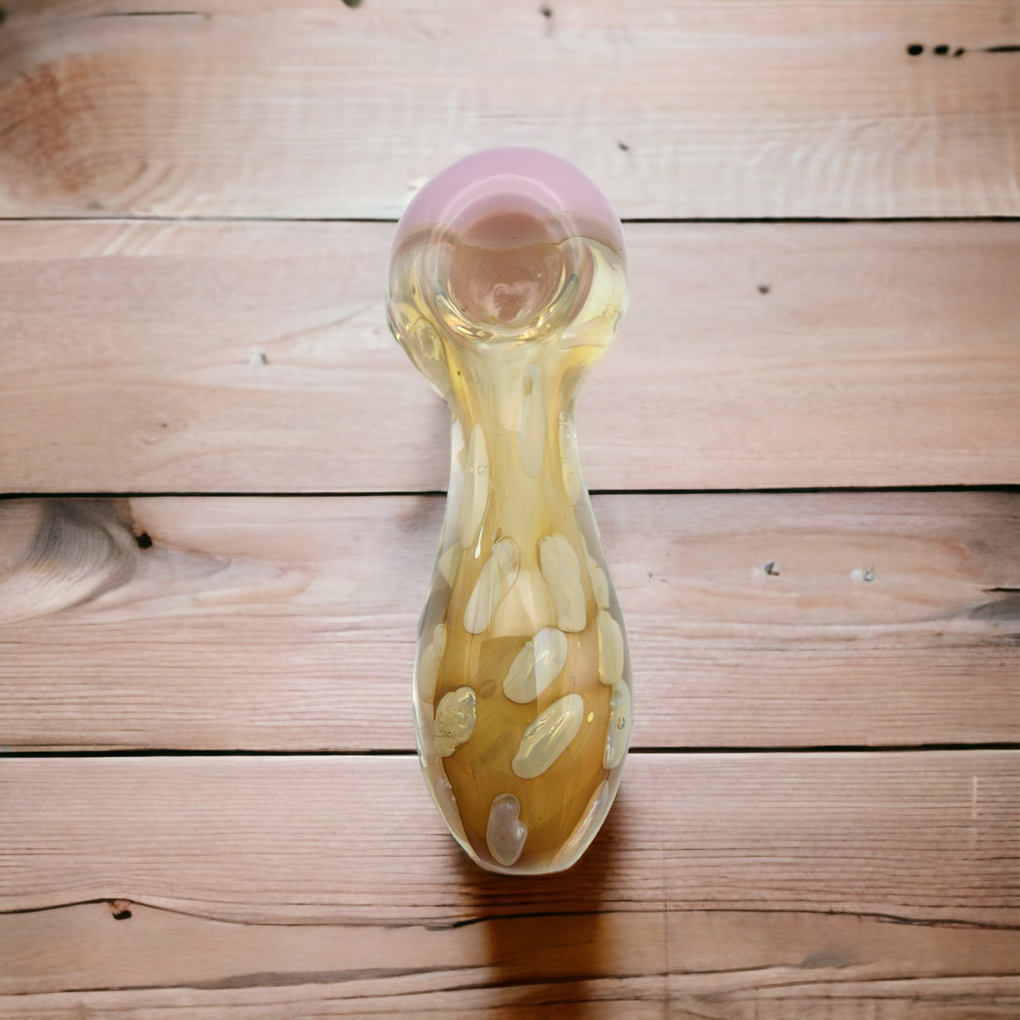 Color Changing Gold Fumed Spoon Style Pipe