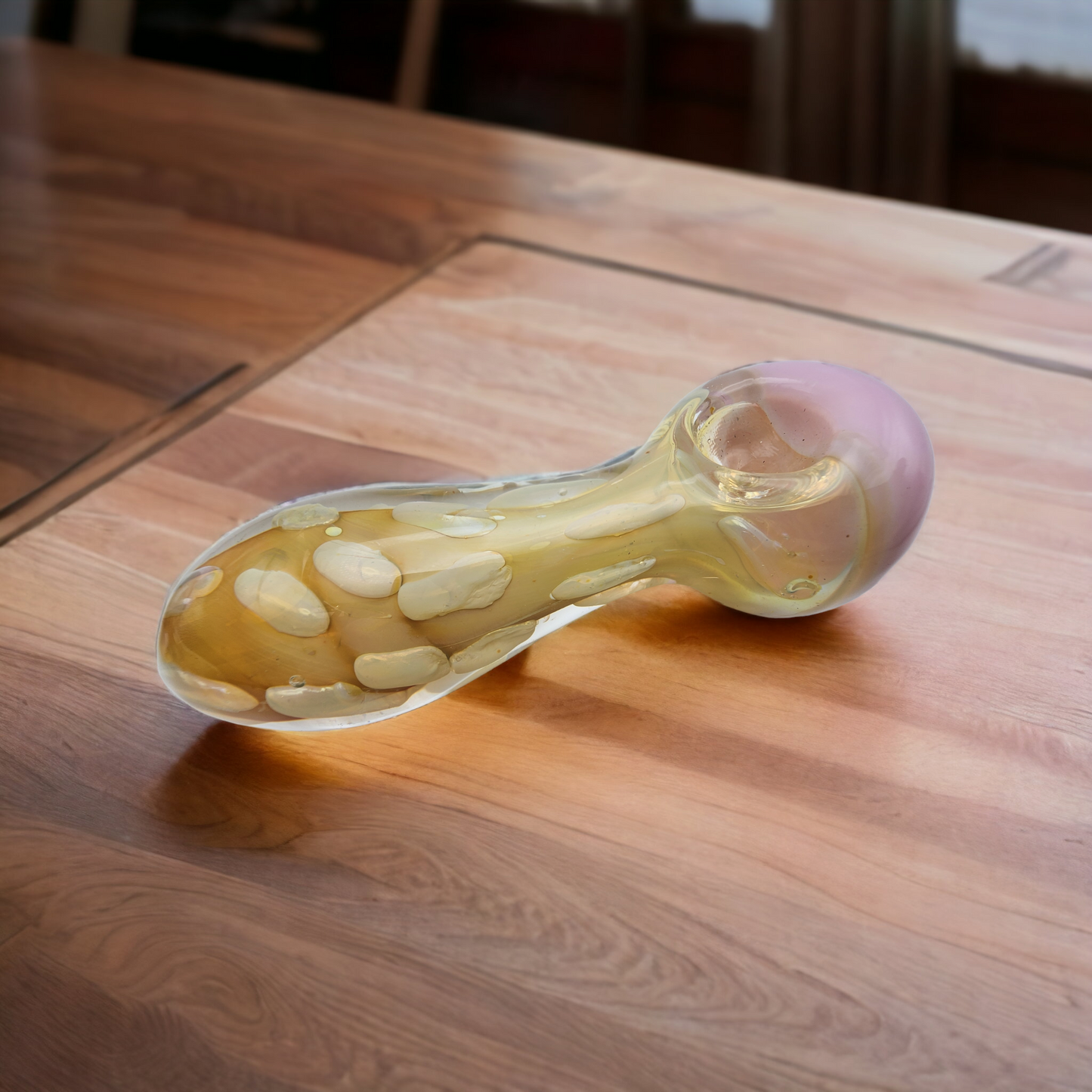 Color Changing Gold Fumed Spoon Style Pipe