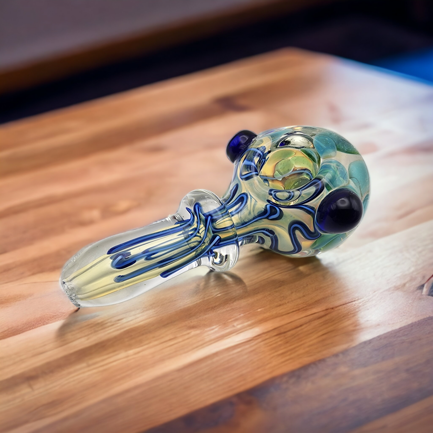 Color Changing Spoon Style Pipe with Stripes