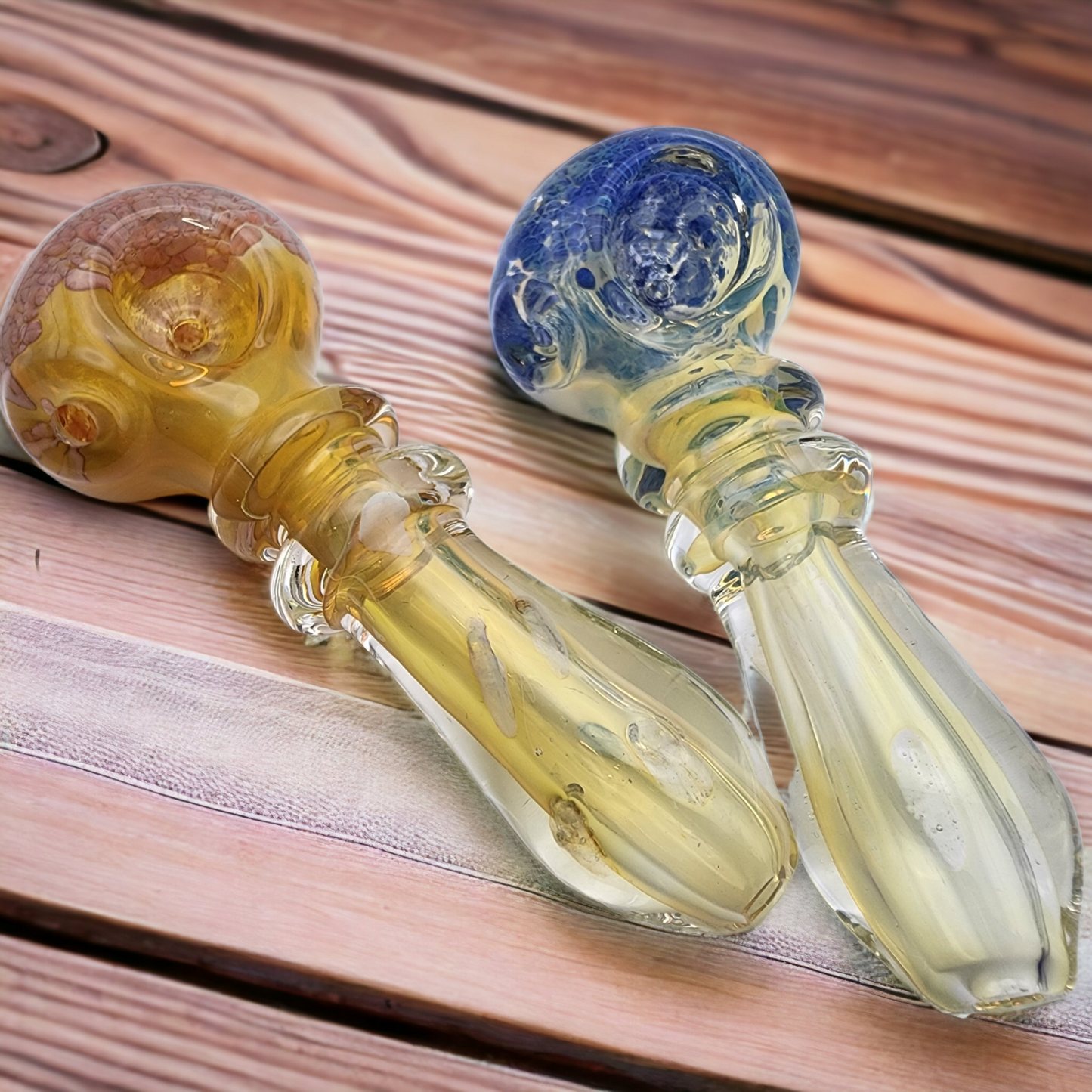 Gold Fumed Color Changing Spoon Pipe