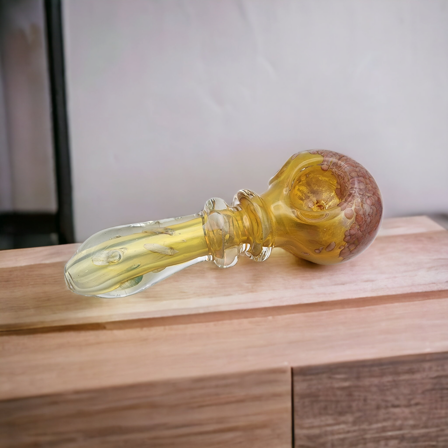 Gold Fumed Color Changing Spoon Pipe