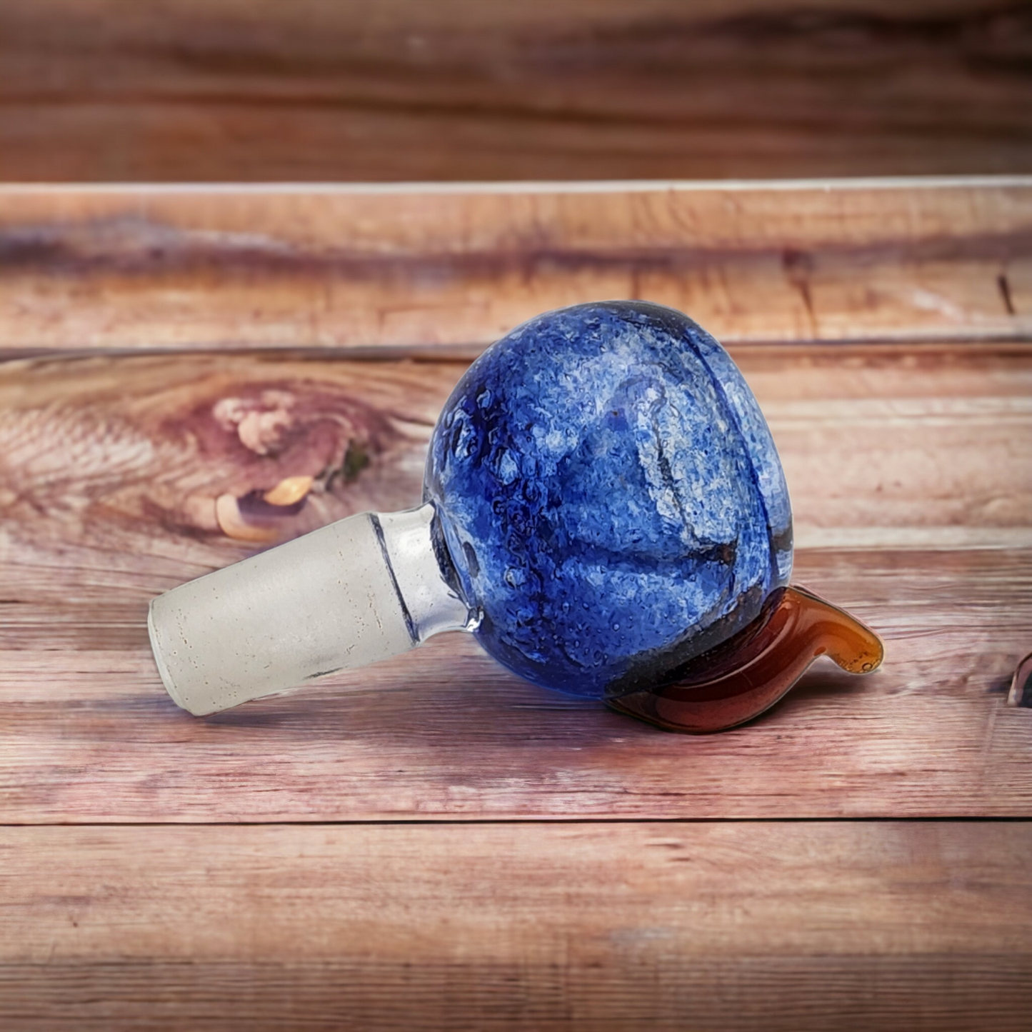 Frit Glass Bowl with Amber Hook