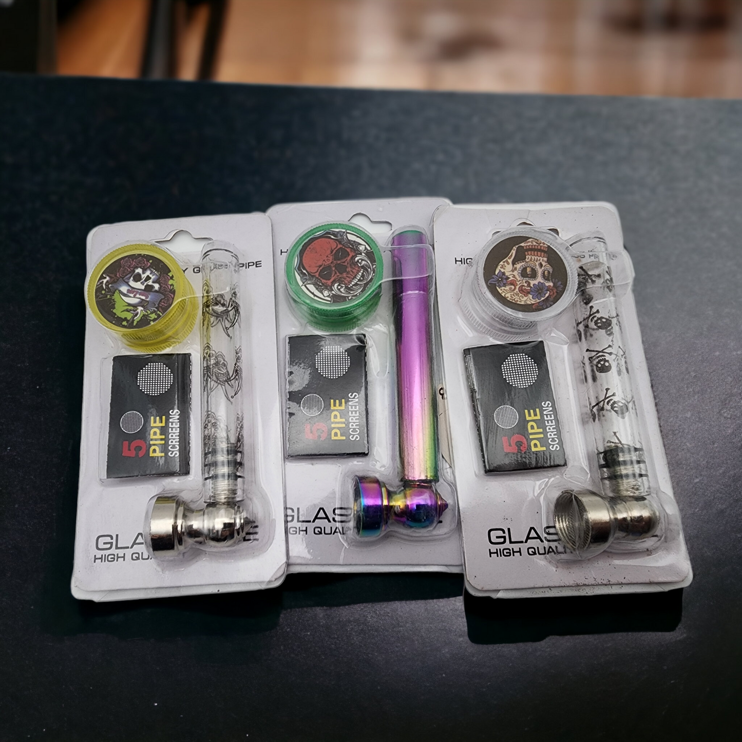 Glass Pipe and Grinder Kit