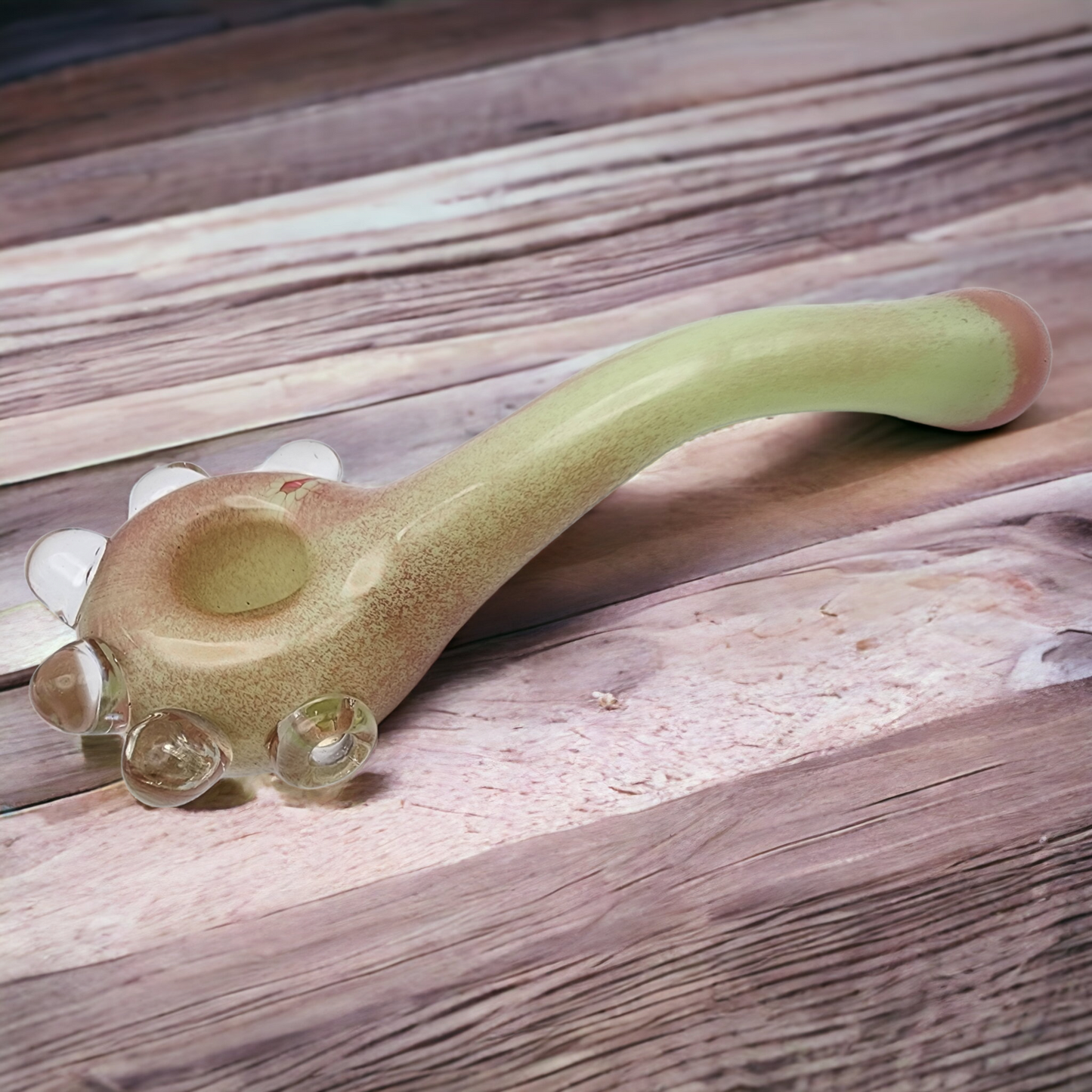 Green and Pink Pastel Slime Shelock Pipe