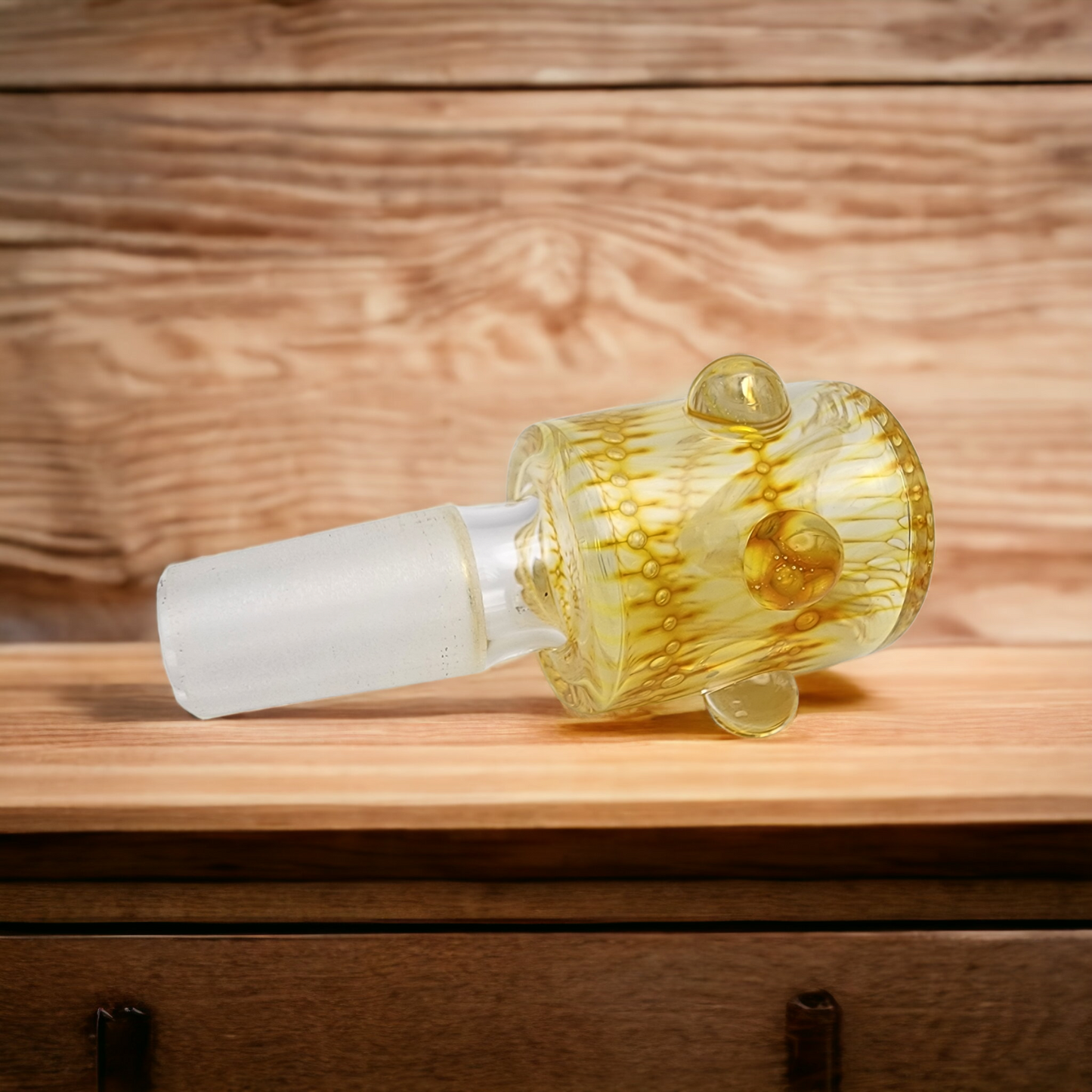 Golden Fumed Colored Barrel Bowl