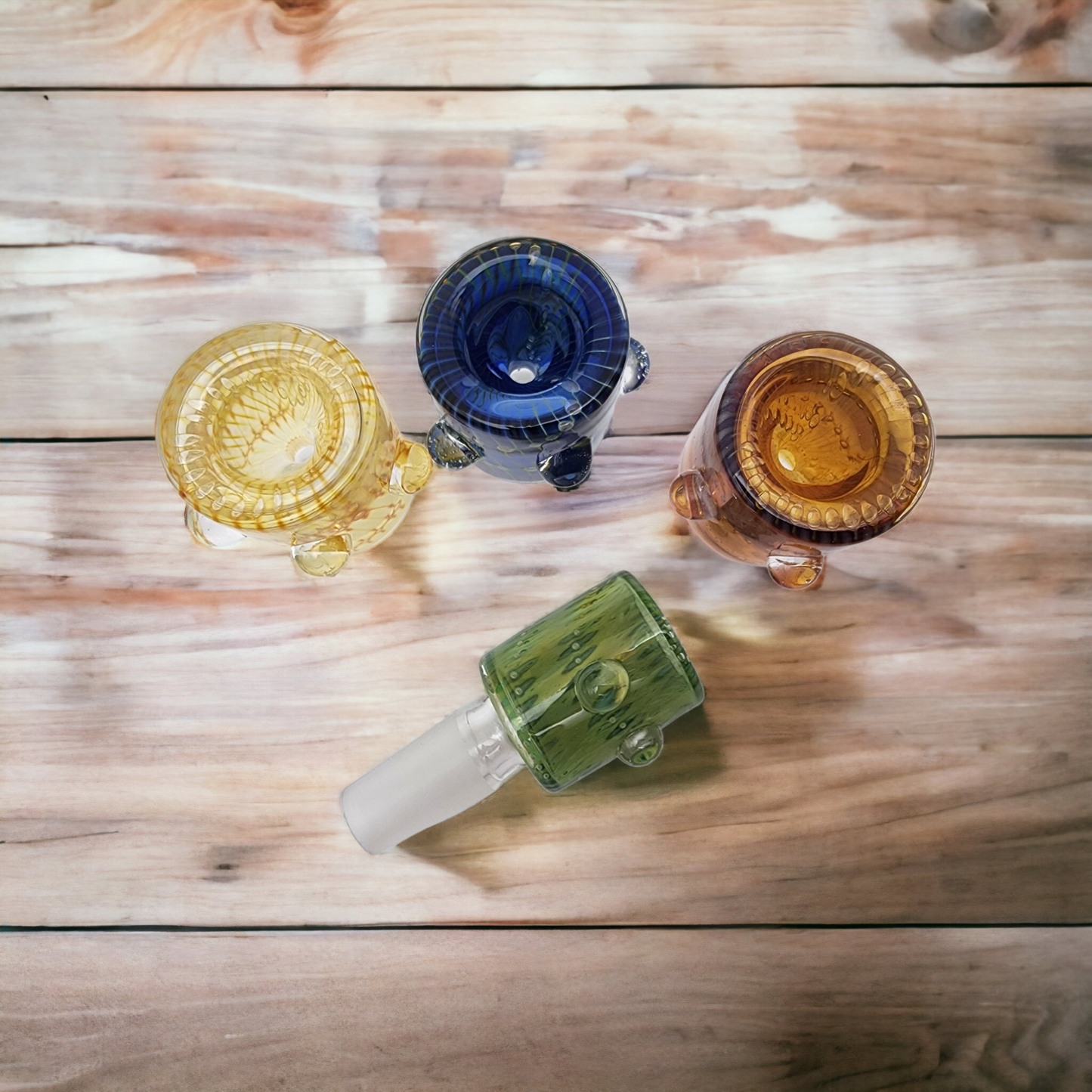 Golden Fumed Colored Barrel Bowl