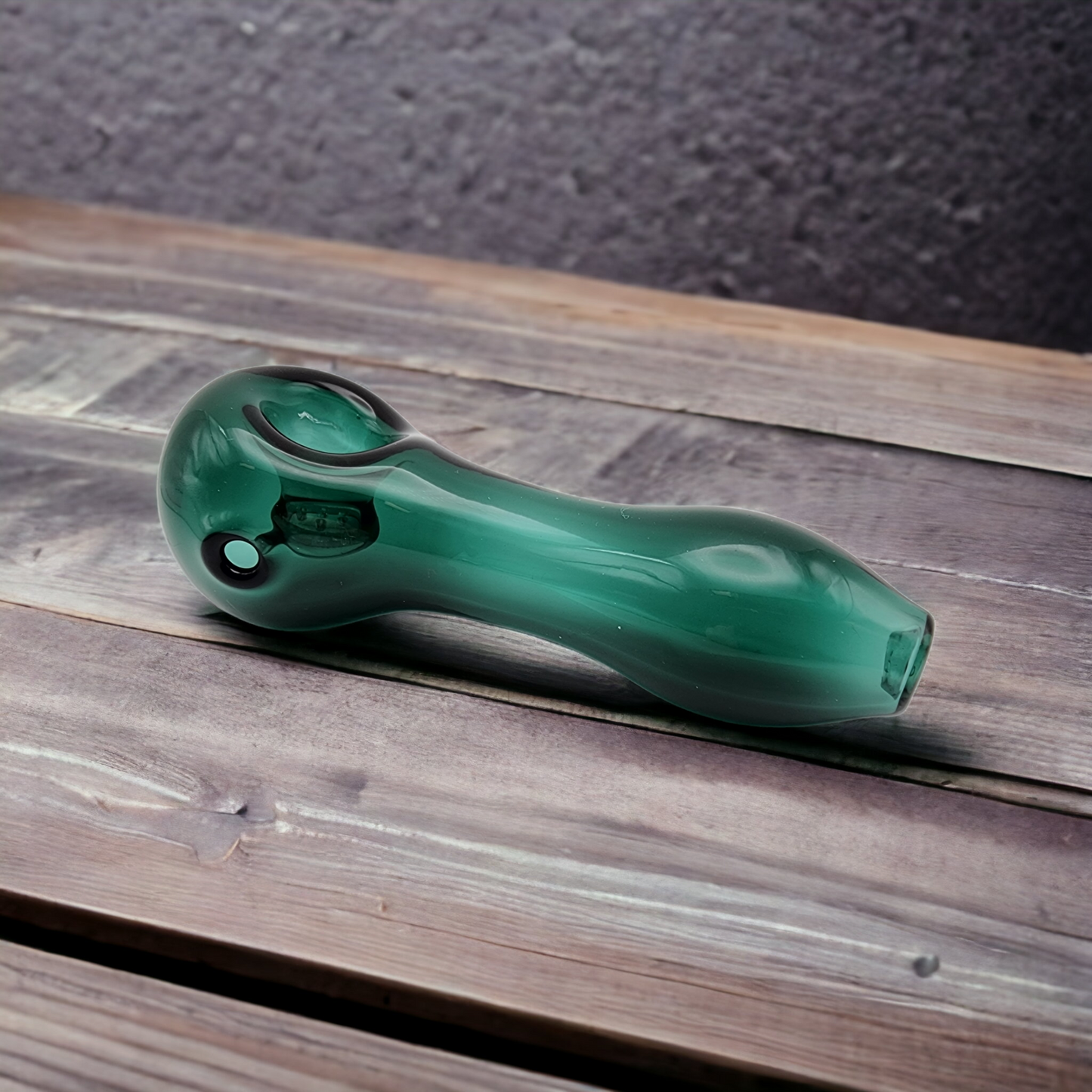 Green Spoon Pipe with Built-in Screen