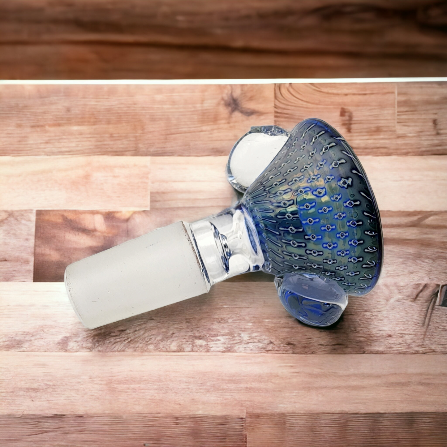 Silver Fumed Funnel with Two Marbles