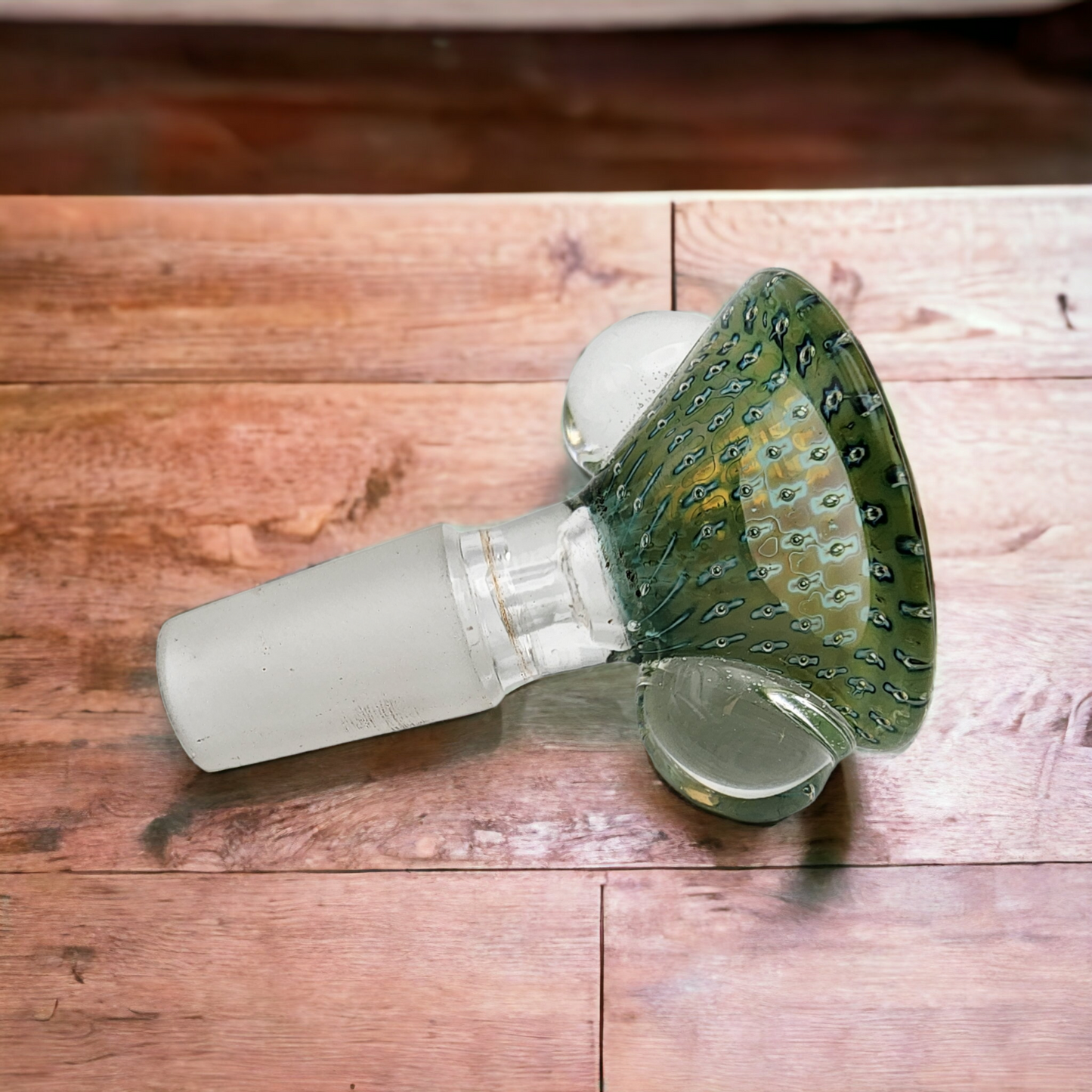 Silver Fumed Funnel with Two Marbles