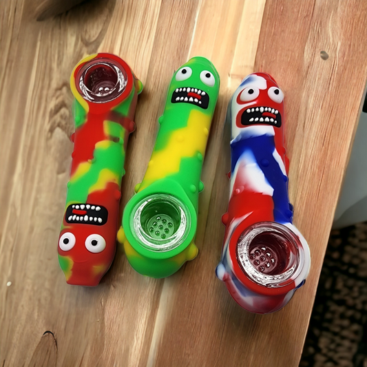 Pickle Rick Silicone Pipe